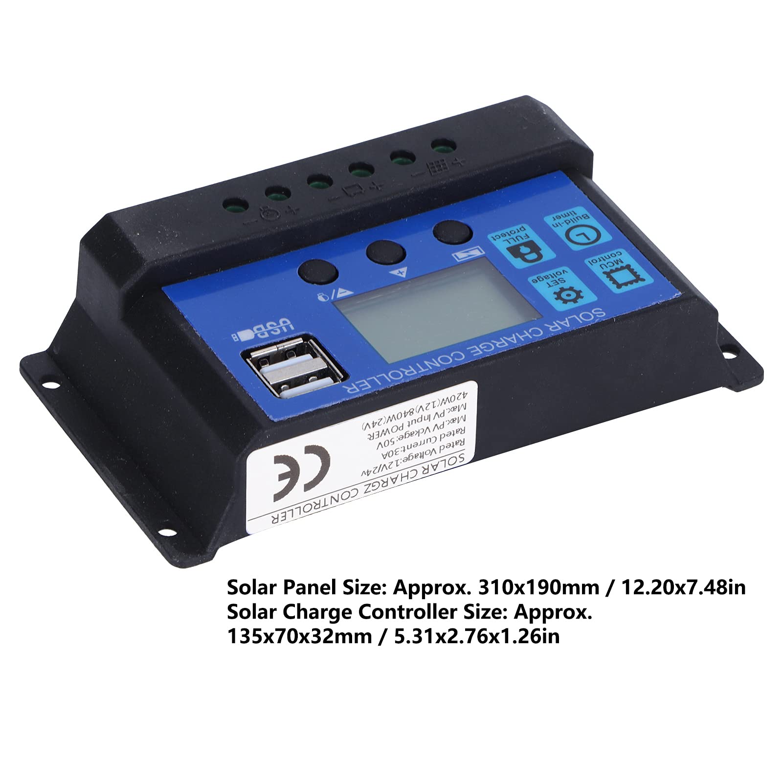 Kit De Panneaux Solaires 18 W 12 V Panneau Solaire 30 A Régulateur De