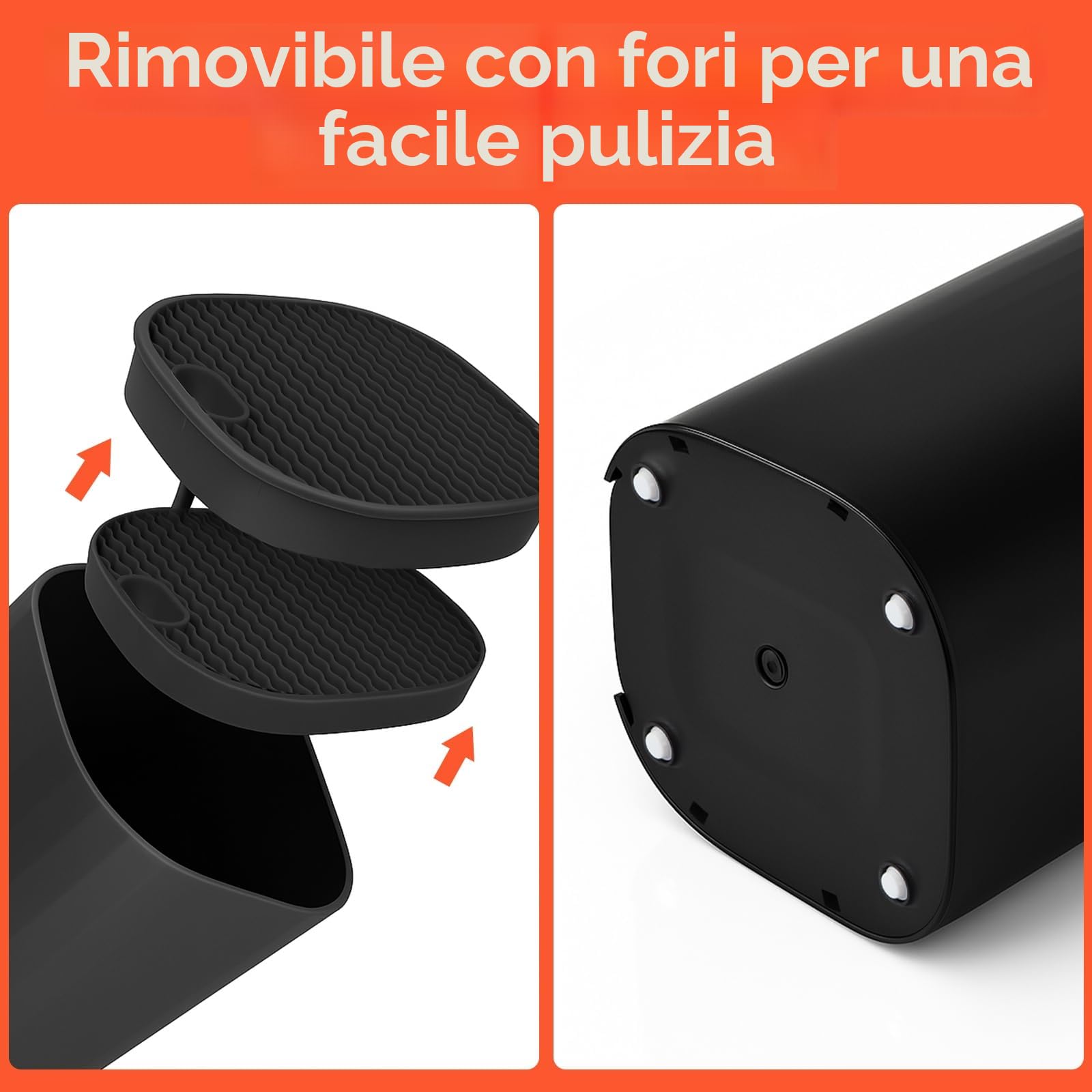 Ceppo Coltelli da Cucina Vuoto, Qoosea 4 in 1 Ceppo Portacoltelli con Cote e Slot Porta, Universal Staccabile Portacoltelli da Cucina per una Facile Pulizia Salvaspazio