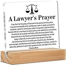 Regalos de abogado para hombres y mujeres, obsequios de abogado de agradecimiento, obsequios de graduaci&oacute;n de la facultad de derecho, obsequios de derecho legal, obsequios de abogado Oraci&oacute;n Escritorio transparente Letreros decorativos Oficina de abogados Decoraci&oacute;n acr&iacute;lica en el hogar