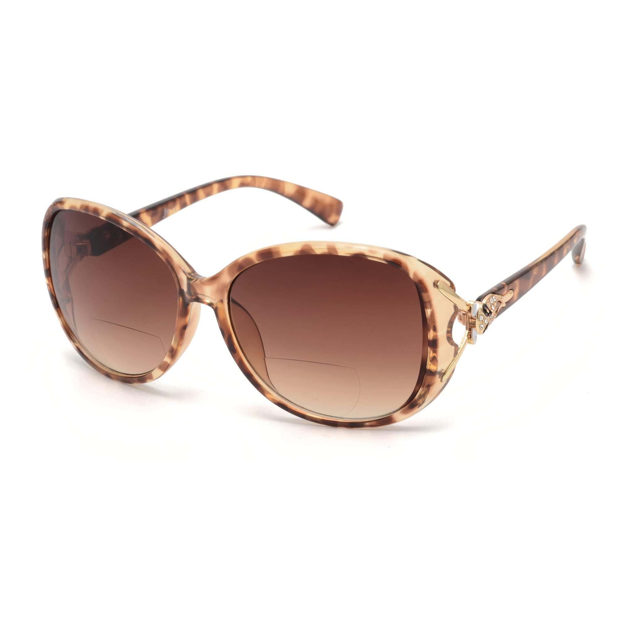 JM Women's Bifocal Reading Sunglasses, UV Protection, Gradient Lens, +1.50