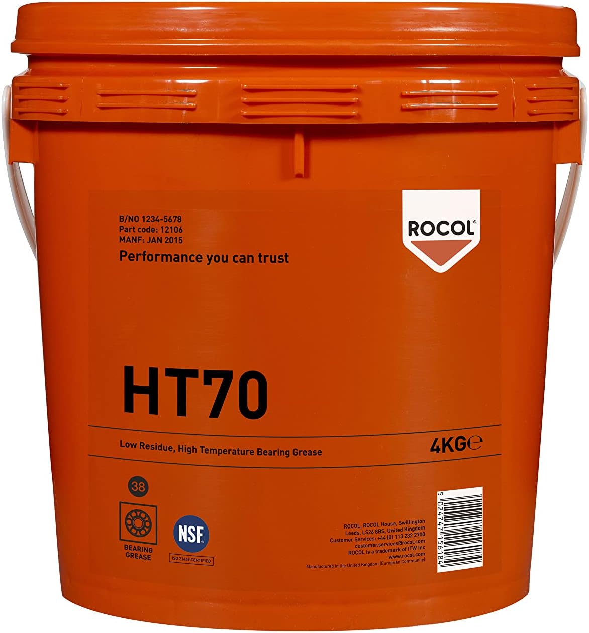 Rocol 12106 HT70 High Temperature Slow Speed Bearing Grease