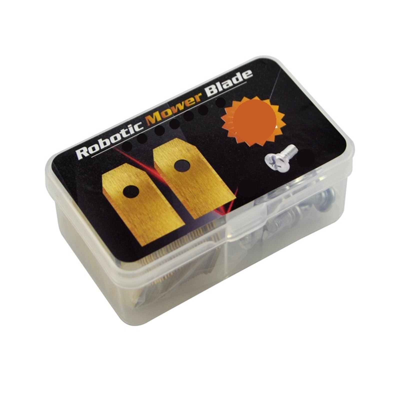 Genérico Kit de reemplazo de Cuchillas for Robot cortacésped Cuchillas de césped Tipo Disco multifuncionales Consumibles for cortacésped automático de Alta dureza y antirrotura(45pcs Golden)