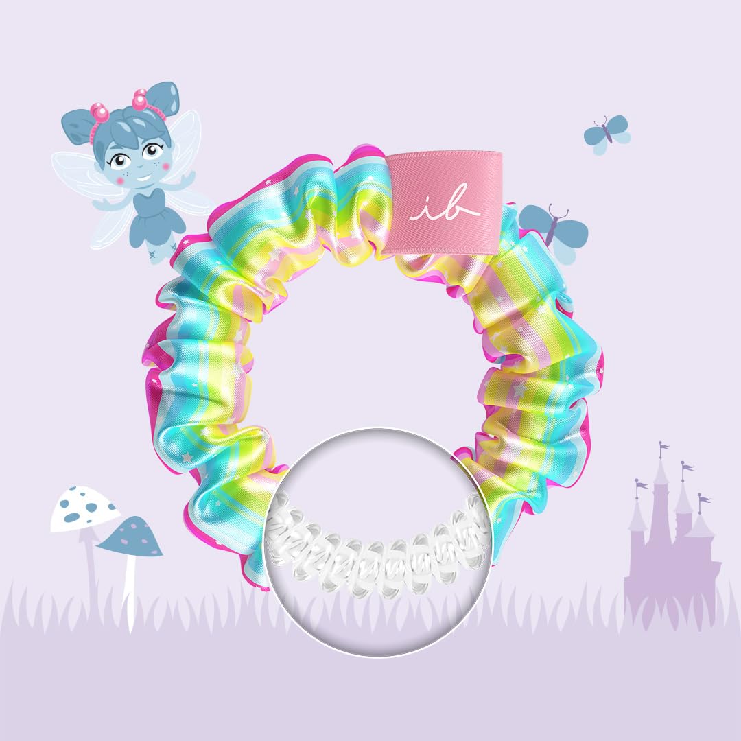 Invisibobble Gumki do włosów dla dzieci w kolorze niebieskim i różowym Sprunchie Slim Kids x2 - Gumki do włosów dla niemowląt nie ranią włosów dziewczynka - Scrunchies włosy zapobiegające ciągnięciu