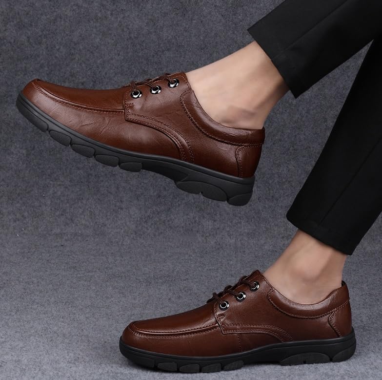 Men's Oxford Dress Shoes Lace-Up Classic Formal Business Casual Modern Comfortable Leather Tuxedo Shoes2