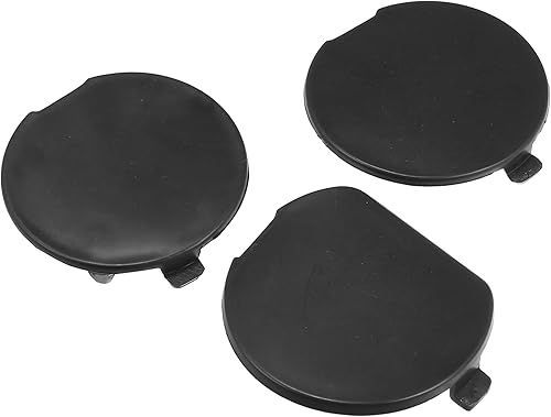 ACROPIX Tapa de gancho de remolque para parachoques delantero y trasero para Mazda 3 2014-2018, paquete de 3, color negro