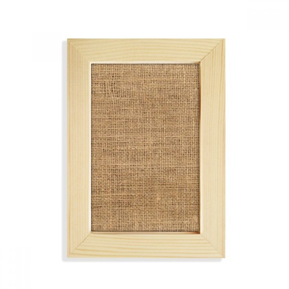 Marco de la foto del arte de madera y lino de punto de alta calidad de 5x7 pulgadas