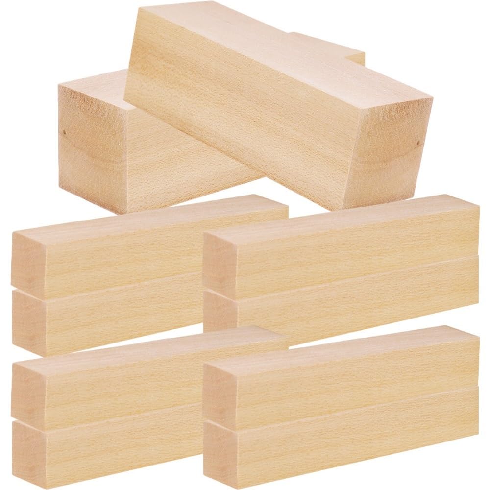 Drewniany blok rzeźbiarski, rzeźbione paski z drewna lipowego, puste drewno, 15,00 x 5,00 x 5,00 cm, klocki do rzeźbienia, duży kwadrat dla początkujących
