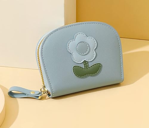 Miniatura 2 de MEISEE Tarjetero para tarjetas de crédito, pequeño organizador de tarjetas de crédito, funda de bolsillo para tarjetas de visita con cremallera,