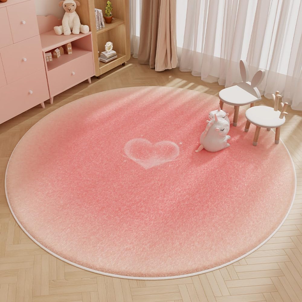 Tapis rond 140 x 140 cm moelleux pour réchauffer un sol froid