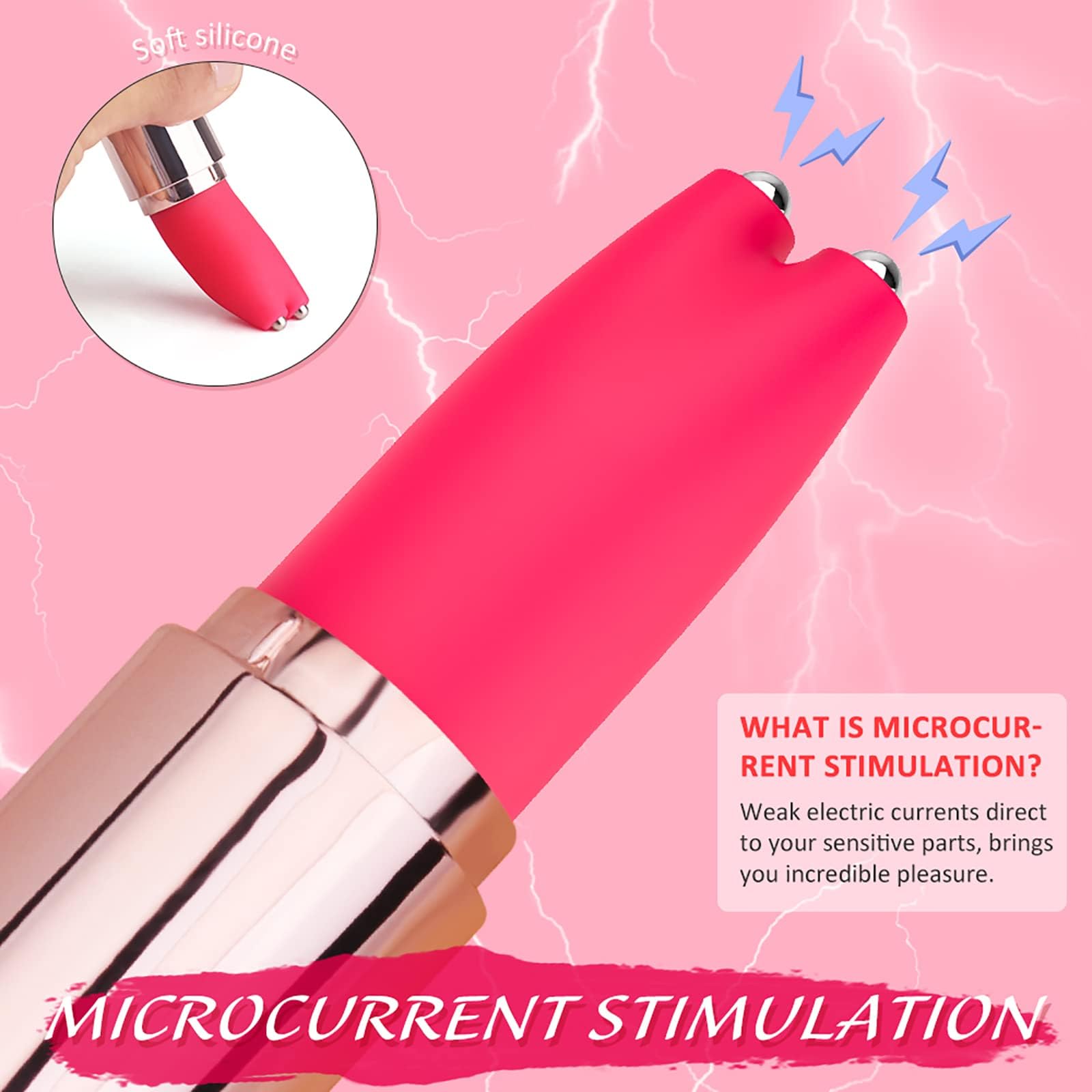 Mini Vibratoren für Sie Klitoris G Punkt Stimulator mit Leise Starke 9 Vibrationsmodi Elektrische Schock Lippenstift Vibro Ei Bullet Vibrator Tragbar Masturbation Sex Toys für Frauen Paare