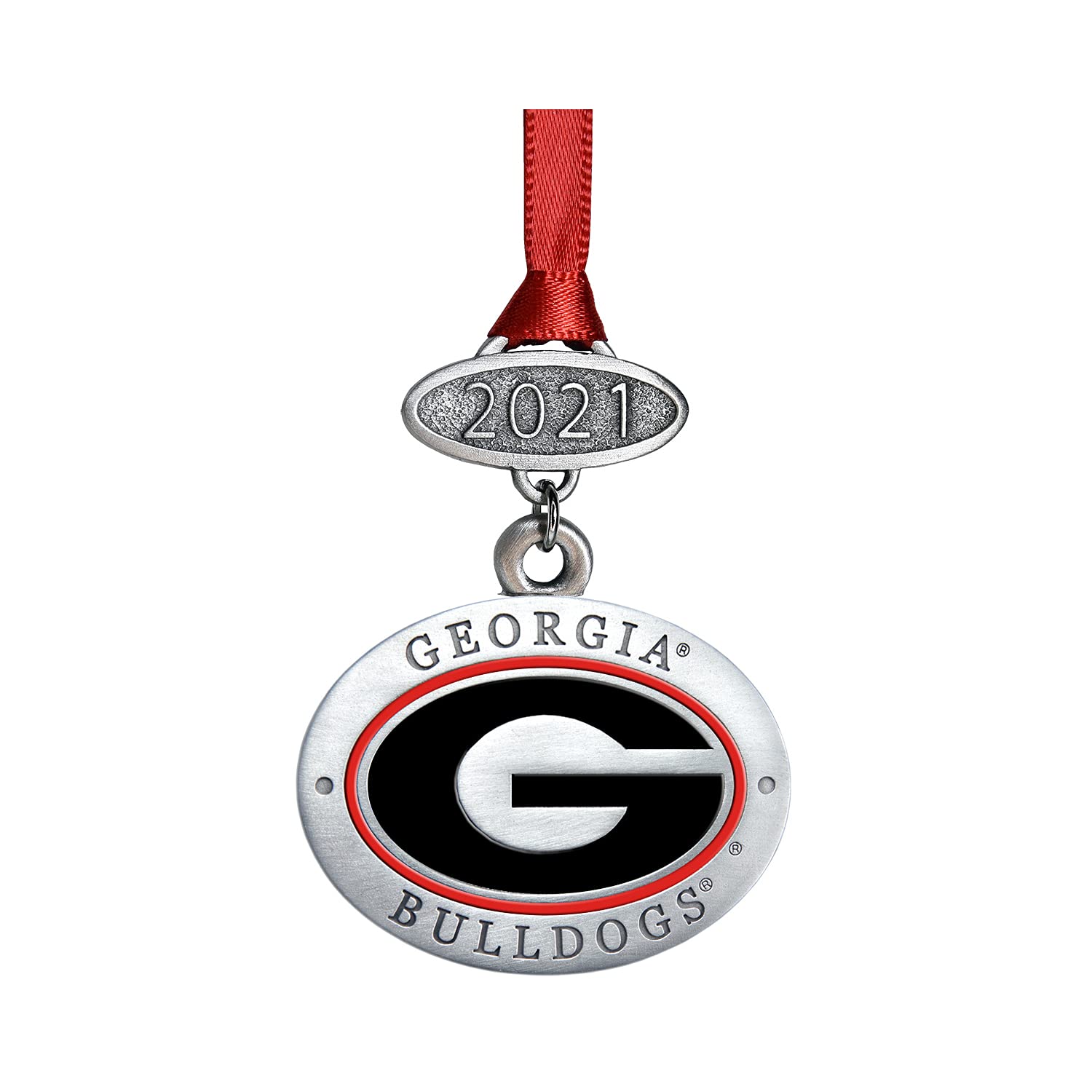 Heritage Pewter University of Georgia Bulldogs Class of 2025 Ornament | Graduation Gift | Hand-Sculpted Christmas Tree Ornament | Intricately Crafted Metal Pewter Alma Mater Inlay