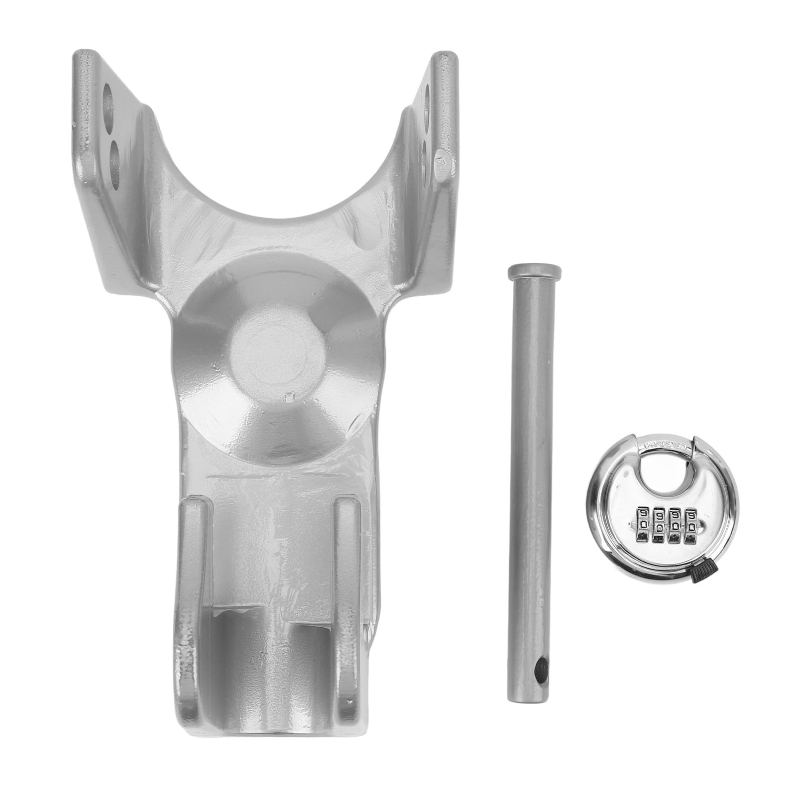 Gooseneck Anhänger Schloss Rostbeständig Verstellbar mit Zahlenschloss für 2 516 Zoll Kupplungen (Silber)
