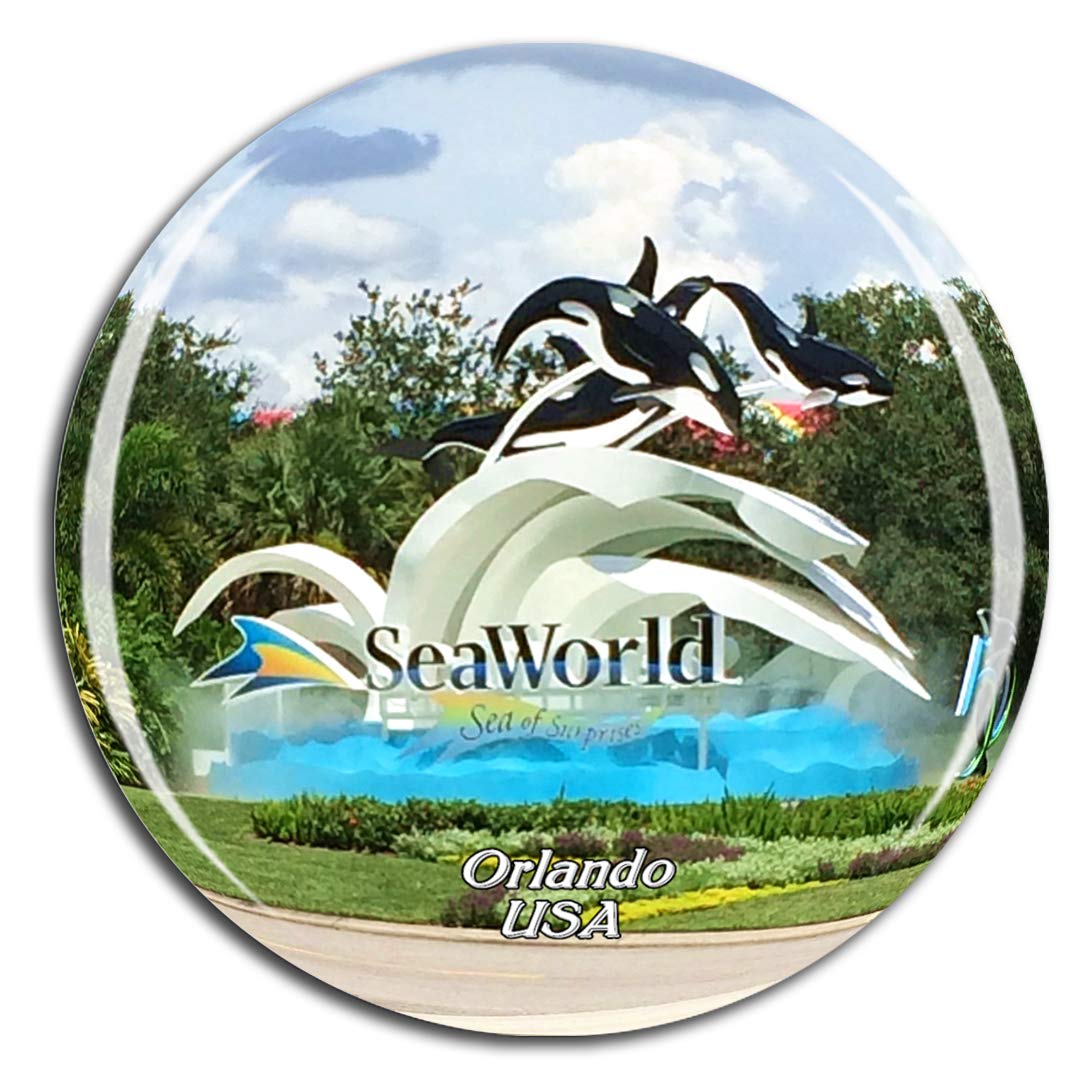 Weekino USA America Seaworld Orlando Fridge Magnet 3D Crystal Glass Tourist City Travel Souvenir Collection Gift Strong Refrigerator Sticker