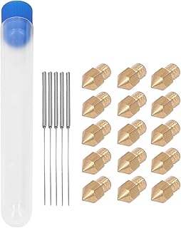 Acess¨®rios para impressora 3D, bicos de extrusora de lat?o de a?o inoxid¨¢vel 15PCS e 5PCS para gr¨¢ficas
