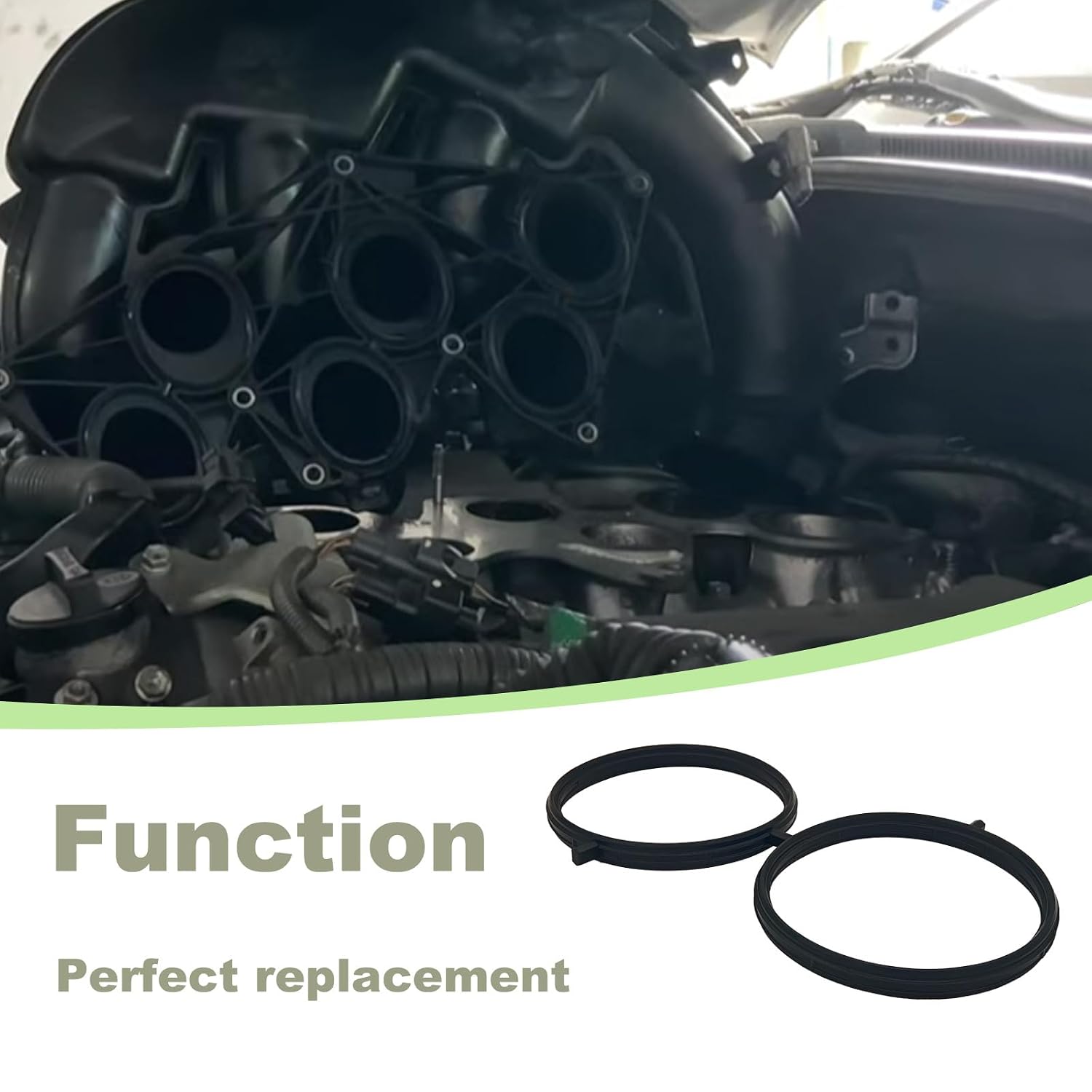 3PCS Intake Plenum Gaskets, Intake Manifold Plenum Gasket Set Compatible with Lexus IS250 2.5L 2006 2007 2008 2009 2010 2011 2012 Replace# 17176-31050
