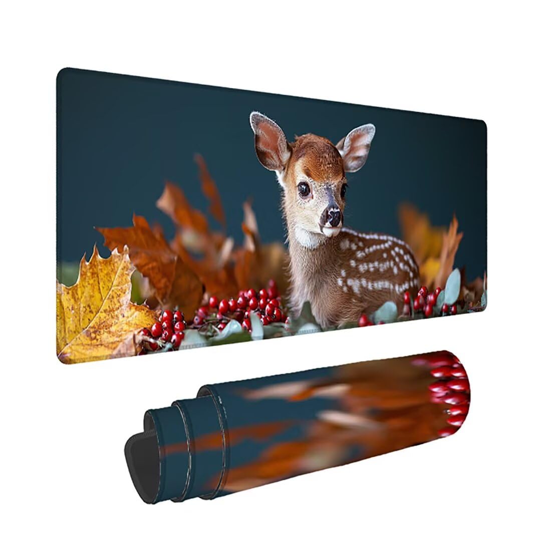 Podkładka pod mysz XXL Zwierzęta - 1600x800x3mm - Krajobraz Duża mata na biurko z przeszytymi krawędziami Wodoodporna antypoślizgowa do PC, przenośna poprawia precyzję i szybkość -36408