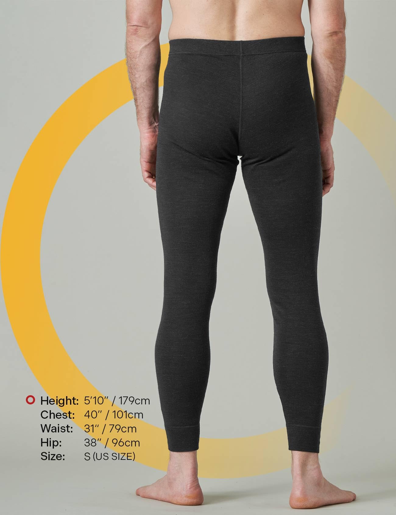 LAPASA 100% Lana Merino Calzamaglia Termica Lunghi Peso Medio Pesanti M30 M68 - Abbigliamento Termico Leggings Invernali Trekking Running Montagna Sci Snowboard