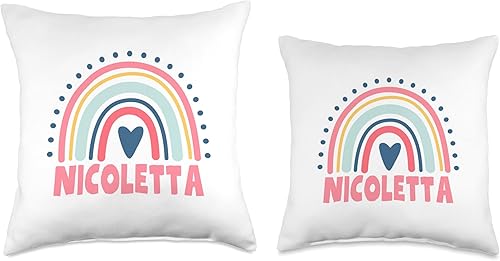 Miniatura 3 de Nicoletta Name Custom Woman Myth Legend Pink Birthday Party Throw Pillow, 16x16, Multicolor