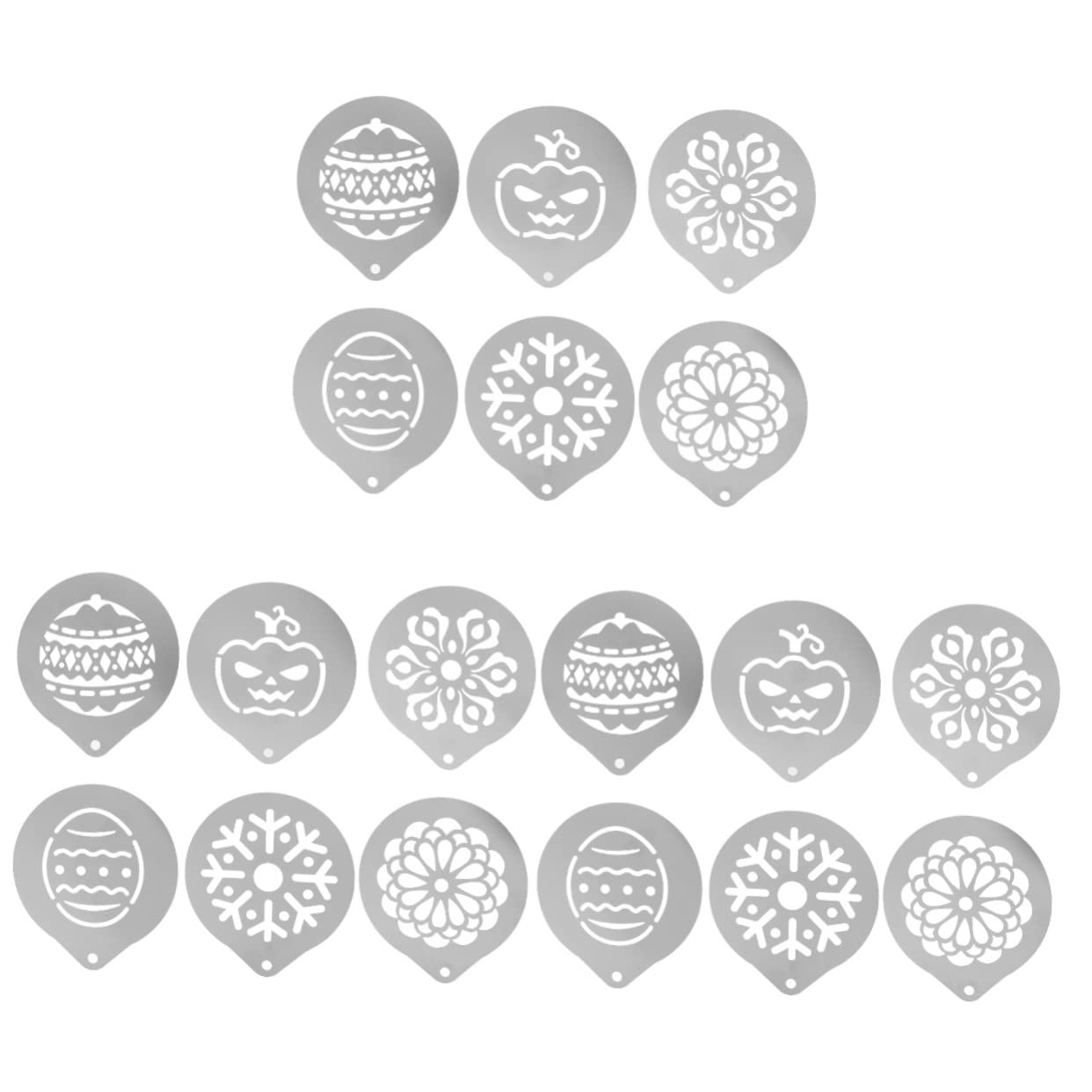 TOPBATHY 3juegos Plantillas De Café Inoxidable Para Decoración De Latte De Para Cappuccino y Café
