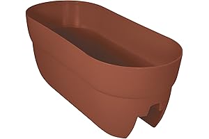 EMSCO Group Bloomers Railing Planter with Drainage Holes