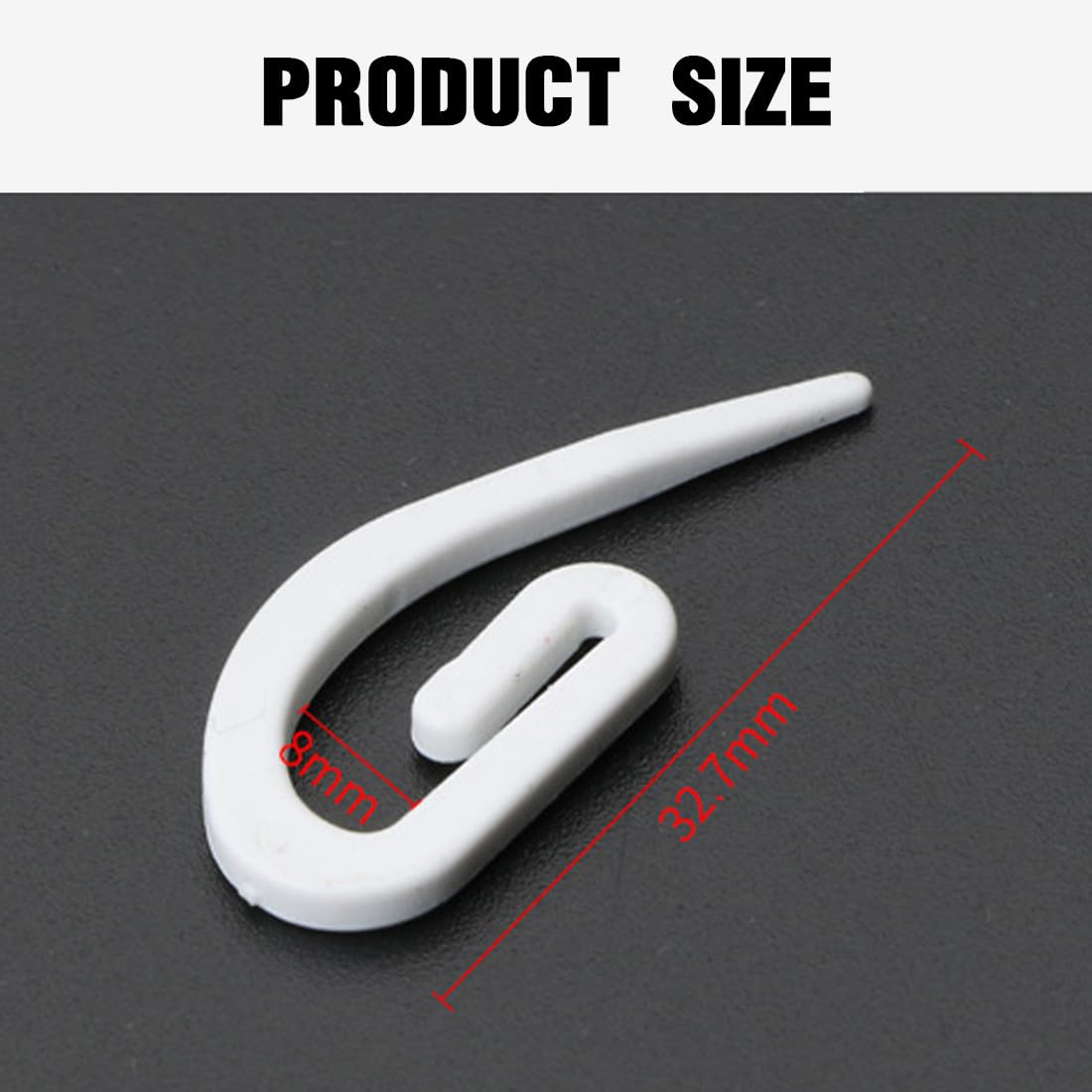 ZKSXOA 200 Anelli per Tende da Doccia, Tende per Porta Rinforzato A Forma di G, in Plastica Bianca,Ganci per Tenda da Doccia, per Bagno, Colore Bianco, per Asta da Doccia