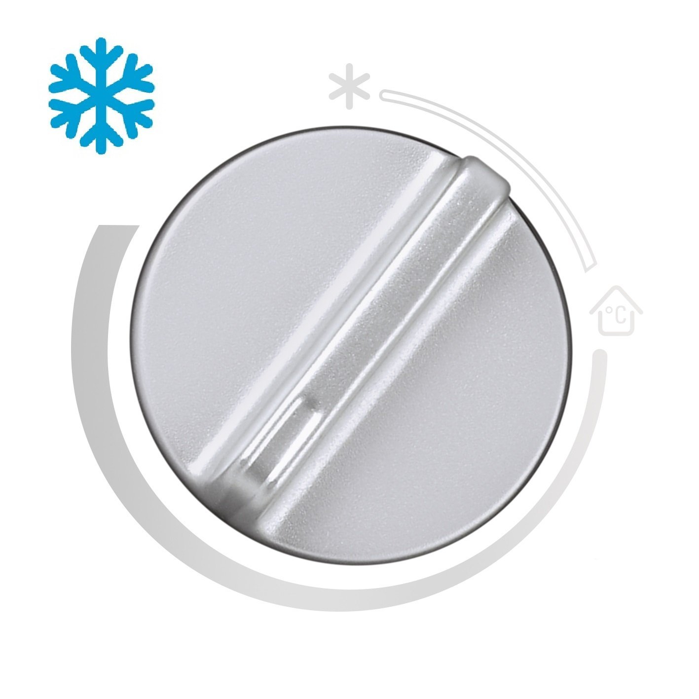 Rowenta Atlas Silence SO5115F0 Calefactor de 2400 W con 2 velocidades, termostato anti-heladas, función aire frío, silencioso y fácil de transportar (Reacondicionado)