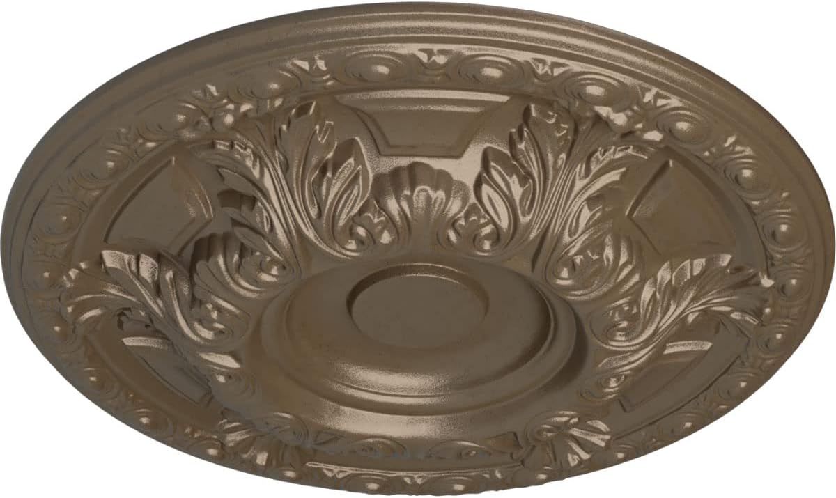 Ekena Millwork CM24GAWSS Granada Ceiling Medallion, 23-1/2" x 2-3/4", Warm Silver