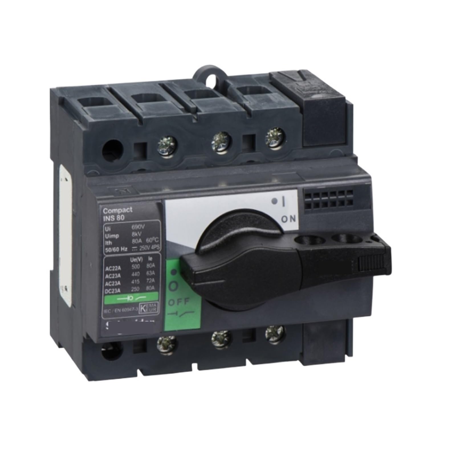 Interrupteur de Charge INS 80 A Schneider 28904 triphasé pour tableau électrique