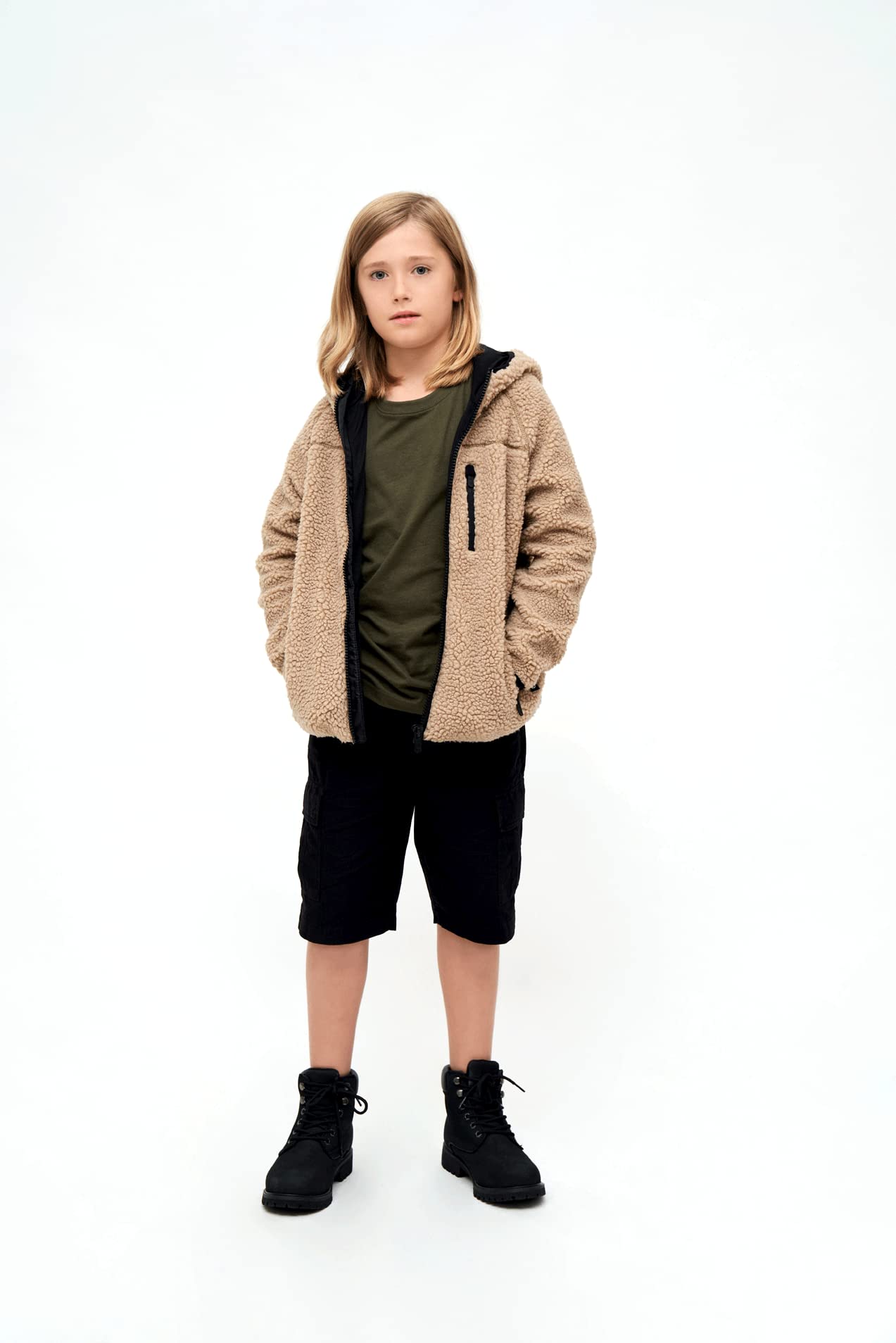 Brandit Kids Teddyfleecejacket Hood, Viele (Tarn-) Farben, Größen 122 bis 176