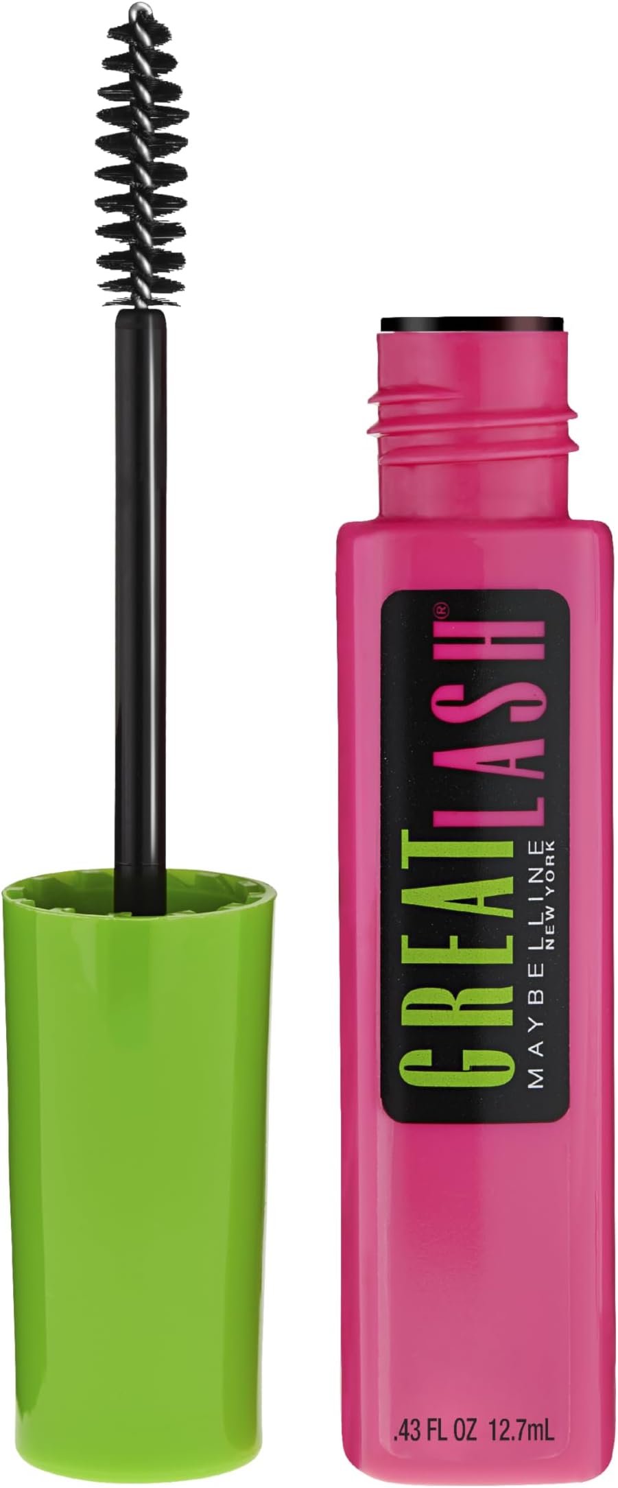 Great Lash Washable Mascara Makeup, Volumizing Lash-Doubling Formula That Conditions As It Thickens, Brownish Black, 1 Count