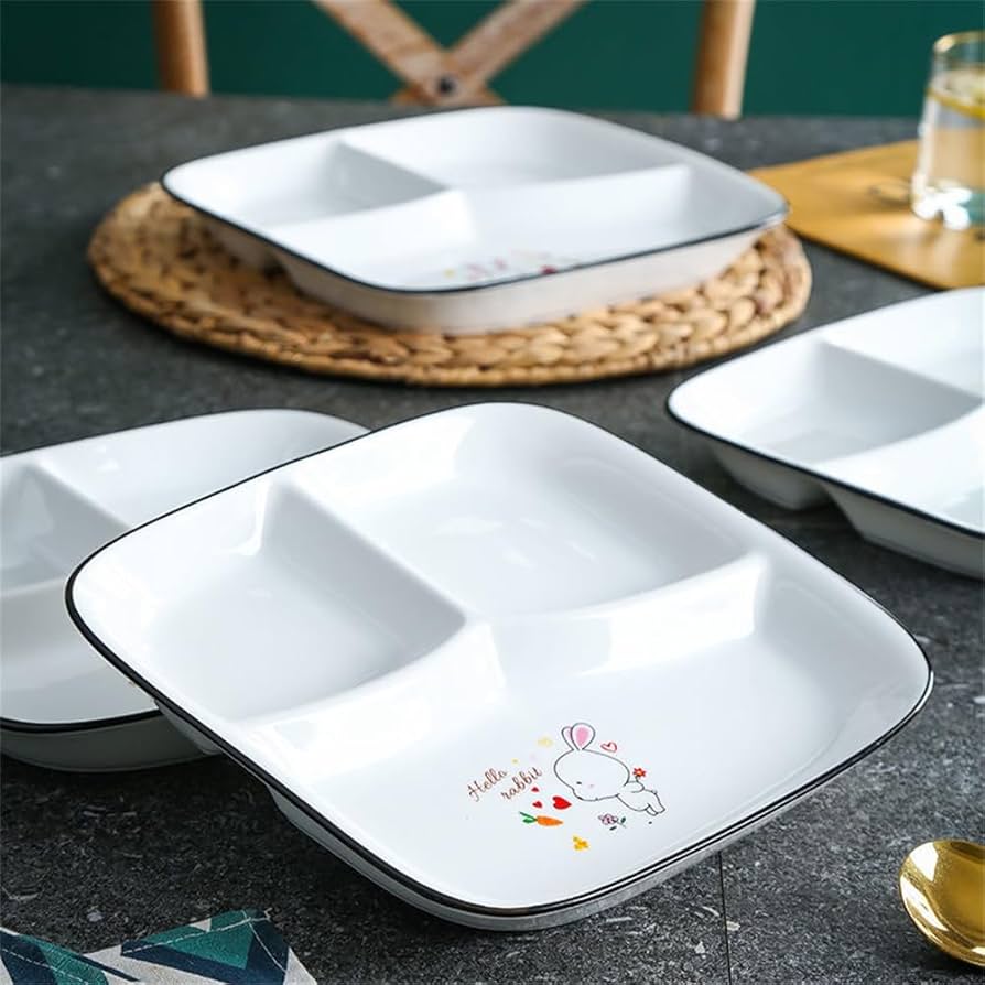 確認♡三つ仕切りプレート♡オーダー受け付け Amazon｜HOHOUNCSY ランチプレート 仕切りプレート 3つ仕切り皿