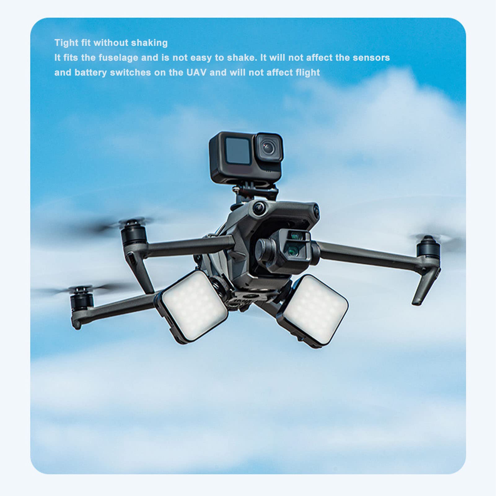 Kit de Soporte de Expansión de Cámara de Dron para dji Mavic 3, Soporte de Cámara de Montaje de Extensión Multifuncional con Orificio de Tornillo de 1/4 Pulgadas, Soporte de