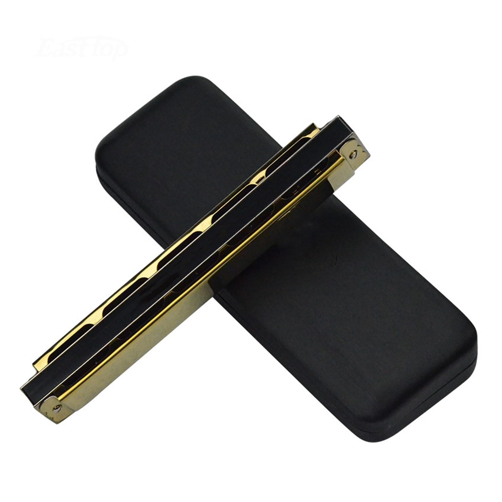 Mundharmonikas Mundharmonika 24 Loch Stresst Erwachsene Anfänger Beim Spielen Von Musikinstrumenten (Color : Gold)