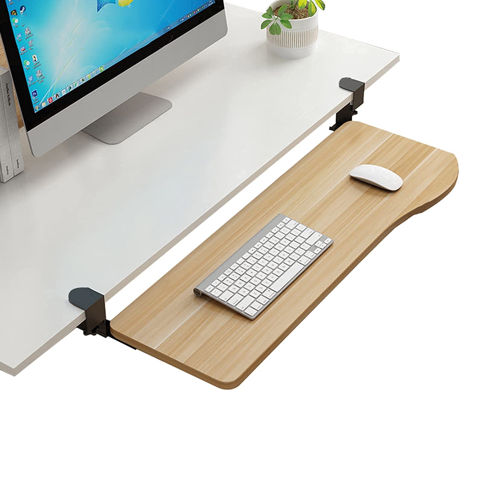 Buy Ergonomics Large Keyboard Tray Under Desk Pull Out with Extra