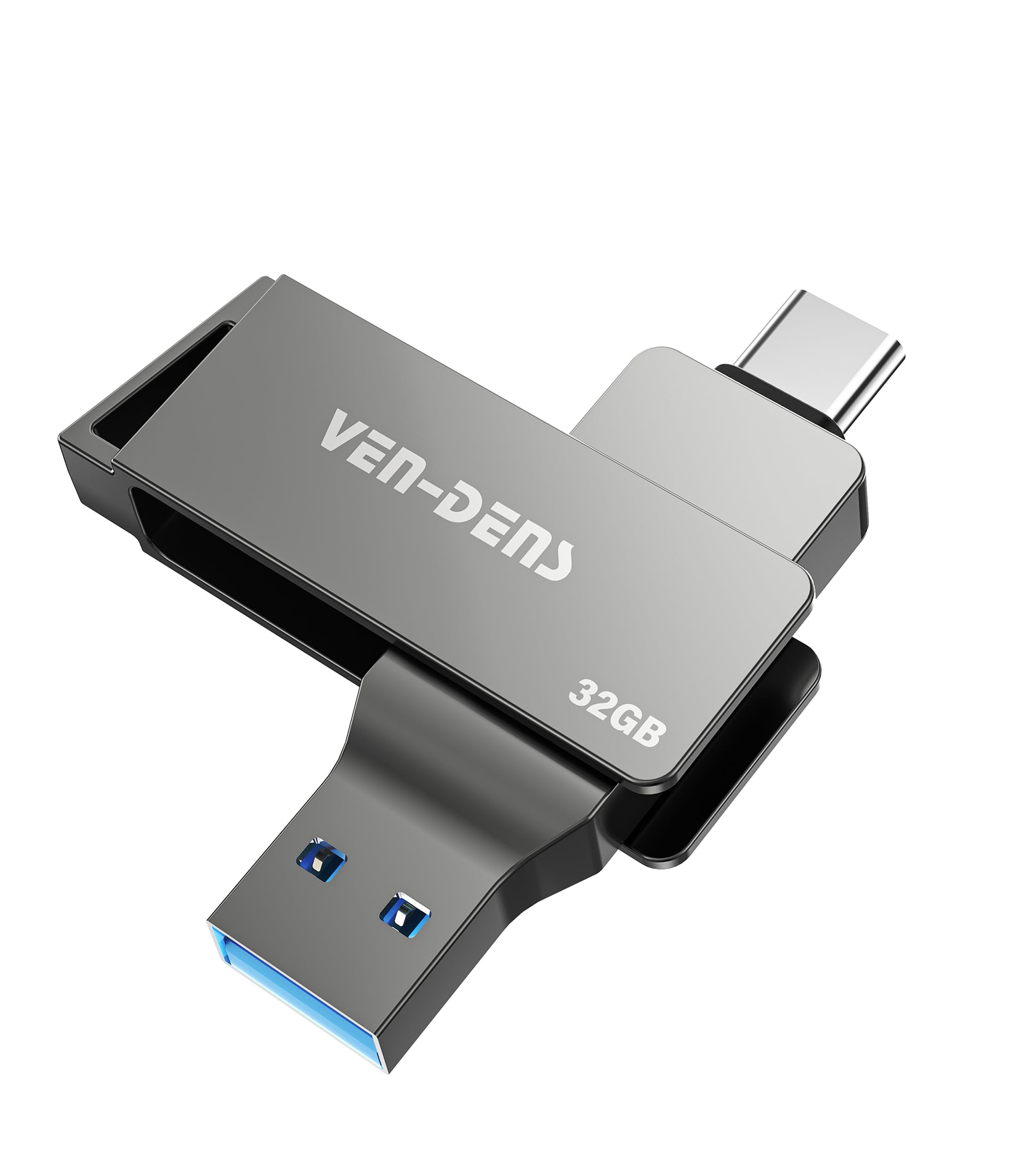 VEN-DENS 2-in-1 USB 3.2 Flash Drive – Type-C & USB-A Dual Interface, USB Stick External Storage, High-Speed Zinc Alloy OTG Memory Stick for Android, Laptop, MacBook, Windows, Smartphone & PC (32GB)-image-13