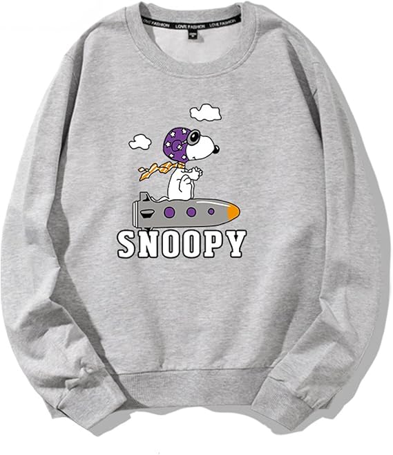 Amazon スヌーピー パーカー スウェットシャツ レディース メンズ ペアルック ゆったり 綿100 大きいサイズ かわいい 春秋冬 おしゃれ ロング 長袖 男女 無地 黒白 グレー ブルー ピンク 運動服 プルオーバー 学生 通勤 トレーナー パーカー 通販