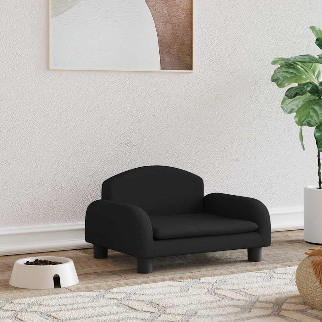 Cuccia per cani in tessuto nero, 50 x 40 x 30 cm, con fondo antiscivolo, morbida imbottita, accogliente e delicata sulle articolazioni, ideale come cuccia per cani, cuscino per animali