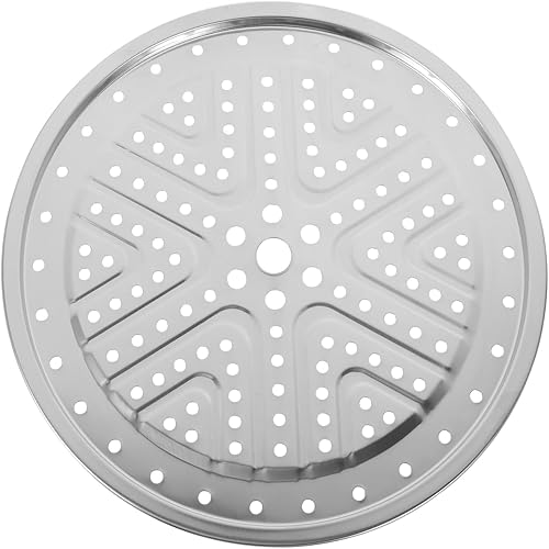 Hemoton Bandeja de vapor de acero inoxidable de 11.8 pulgadas, placa de vapor plana para olla a presión, vaporizador de cocina para cocinar de grado