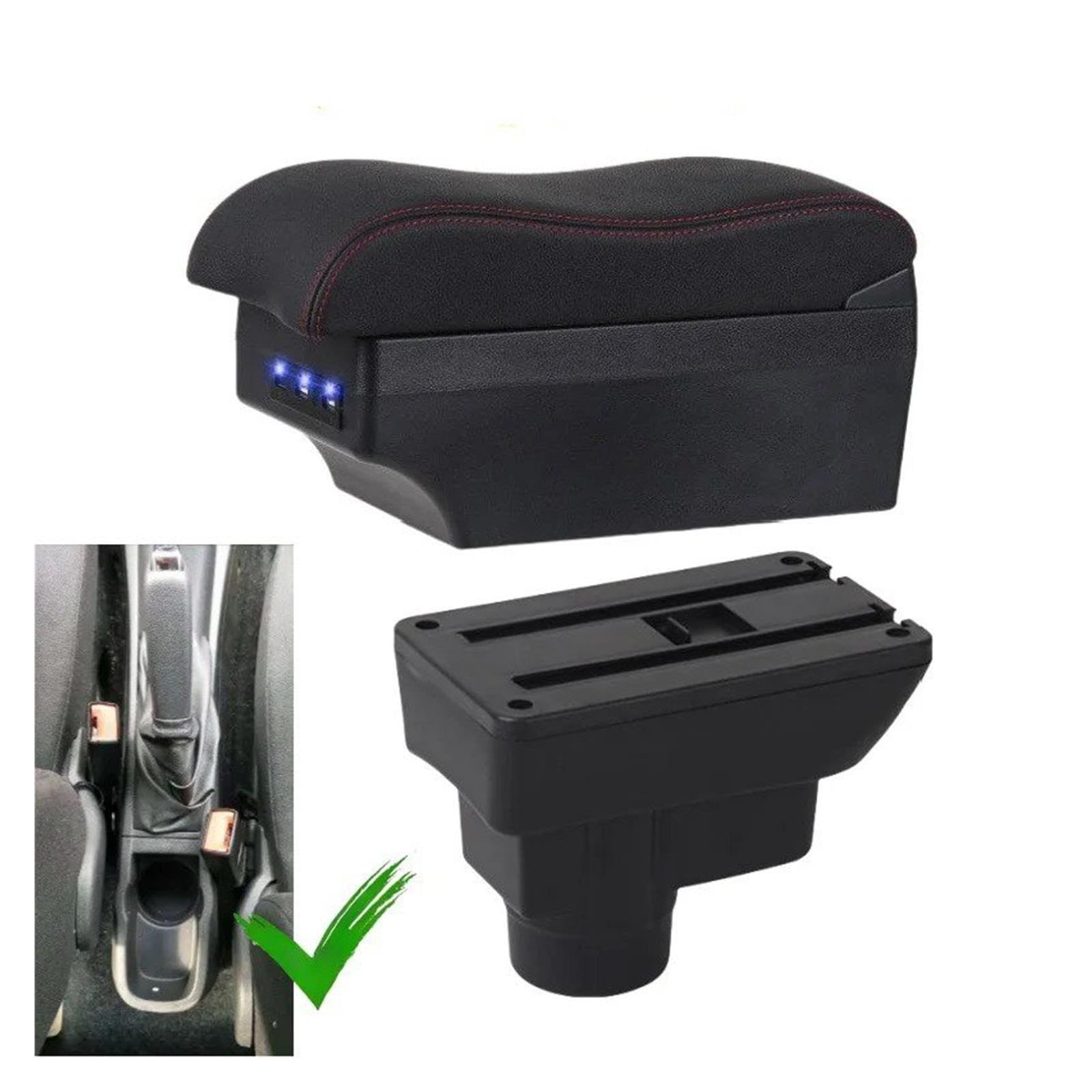 per Opel per Corsa D Box Bracciolo Auto Console Centrale