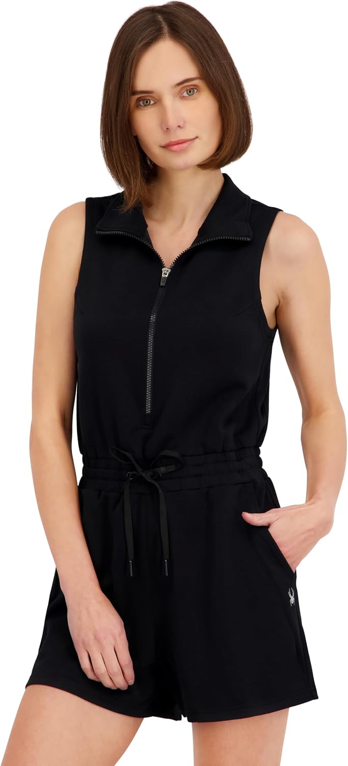 Spyder Women's Harmony Scuba Knit French Terry Sleeveless Romper