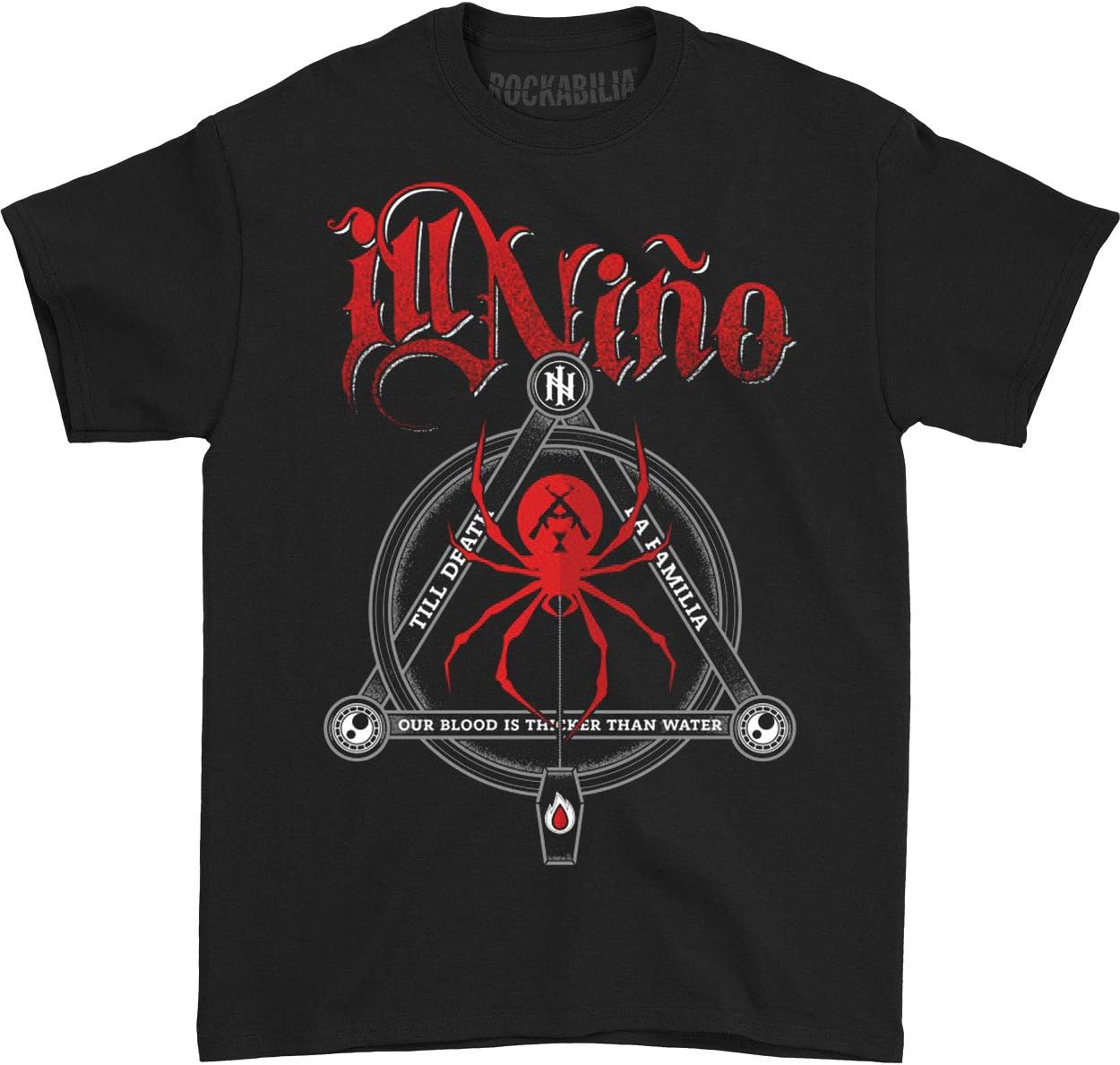 Ill Nino Men's Black Widow T-Shirt X-Large Black