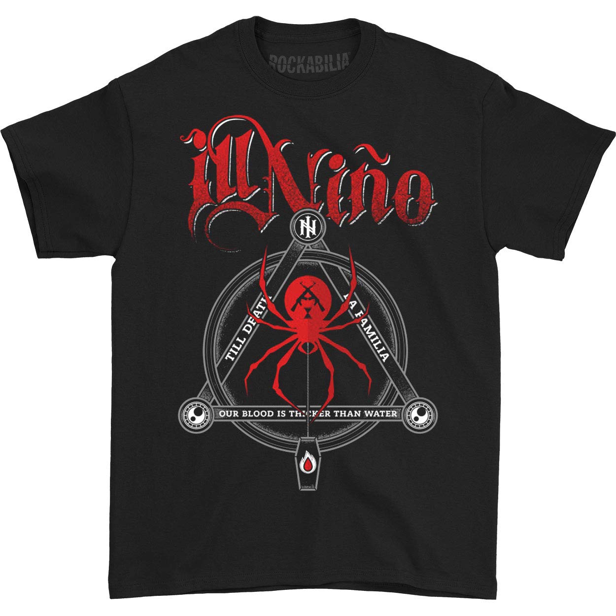 Ill Nino Men's Black Widow T-Shirt X-Large Black