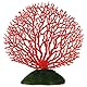 Fdit Künstliche Koralle, Ornament, Korallenstreifen, Pflanzen, Ornament, Lichteffekt, künstliche Silikonhülle, für Aquarium, Landschaft, Rot