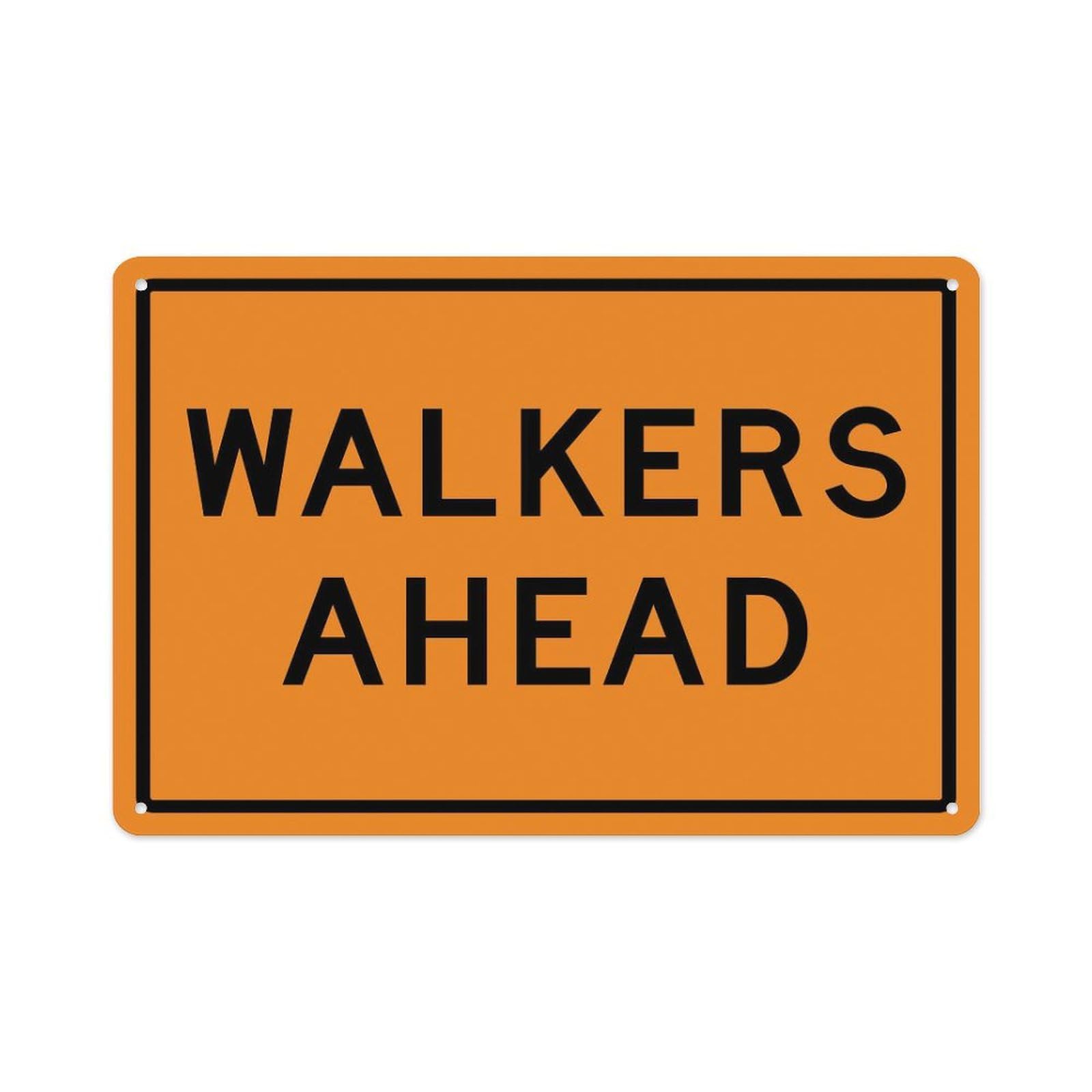 peiyeety Walkers Ahead Sign Aluminum Tin Warning Signs for Home Outdoor Garden 8X12 Inches