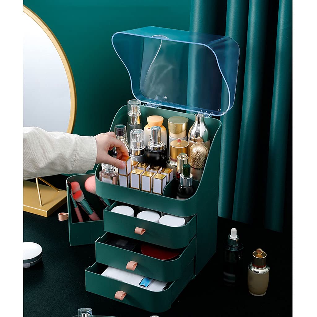 Organizzatore di trucco Scatola portaoggetti cosmetici di grande capacità, prodotti for la cura della pelle, tavolo da toeletta, pennello for trucco, ripiano for rifinitura rossetto espositore cosmeti