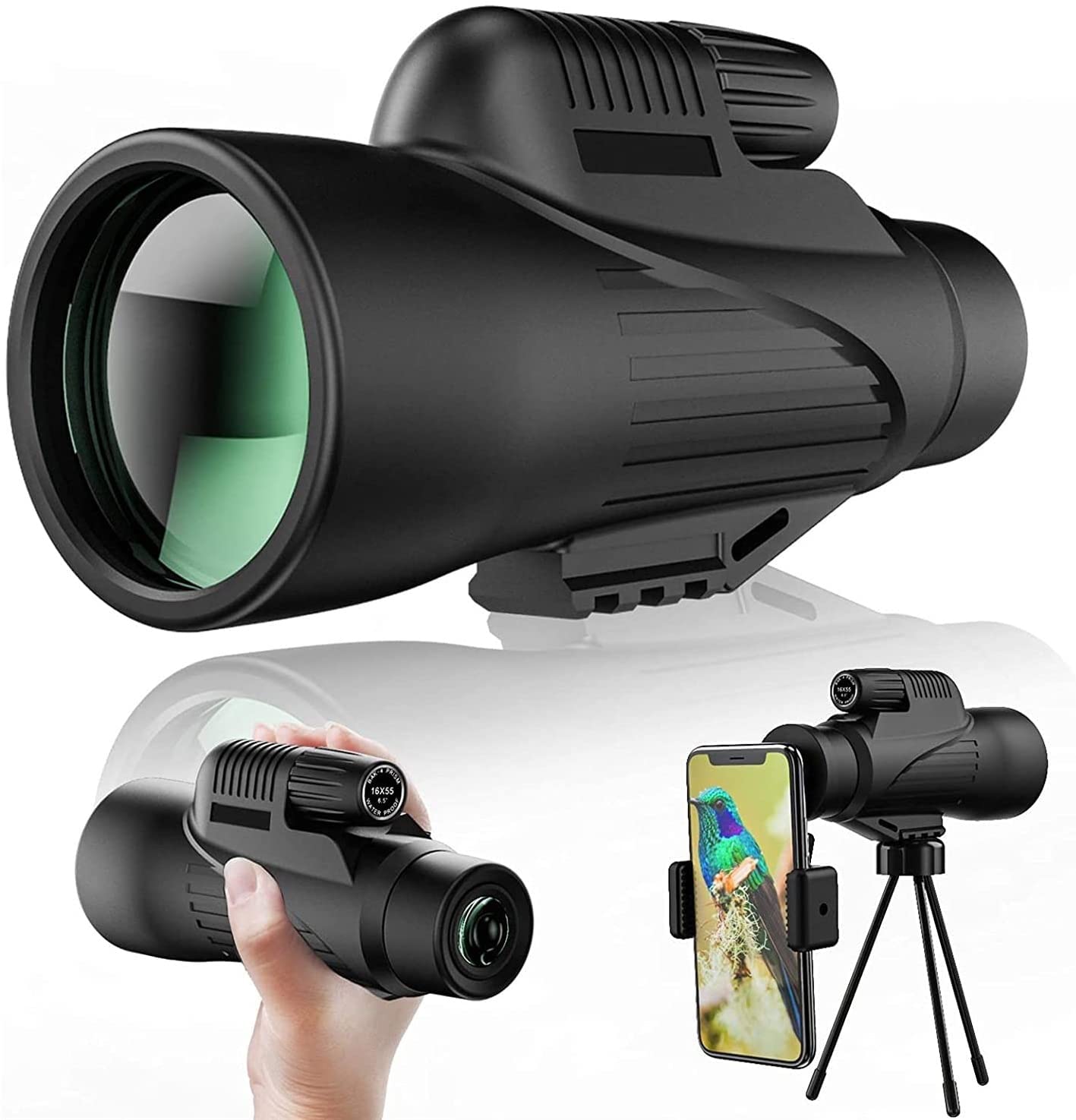 - Jumelles Haute Puissance 12 x 50 pour l'observation des Oiseaux, étanches HD avec trépied, idéales pour la Chasse, Le Camping, Les Voyages et la Nature