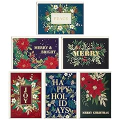Jewel-Tone Florals Holiday Card Assortment