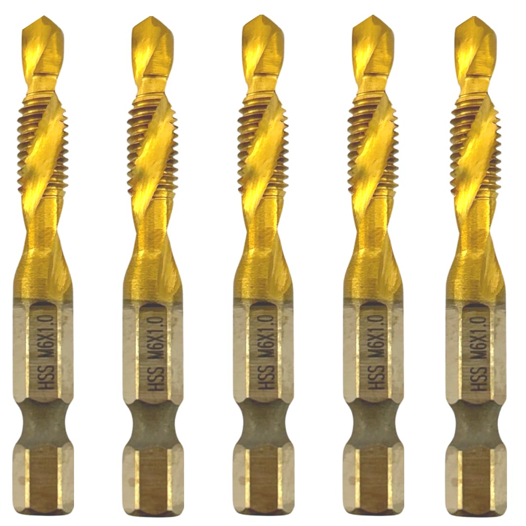 Rennie Tools, Pack Of 5, M6 x 1 Combination Drill and Tap Bit