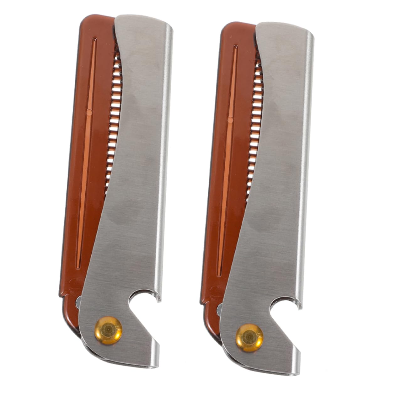 Mikinona Stainless Steel Beard Comb Folding Design Men's Styling Tool Travel Comb and Bottle Opener for Grooming