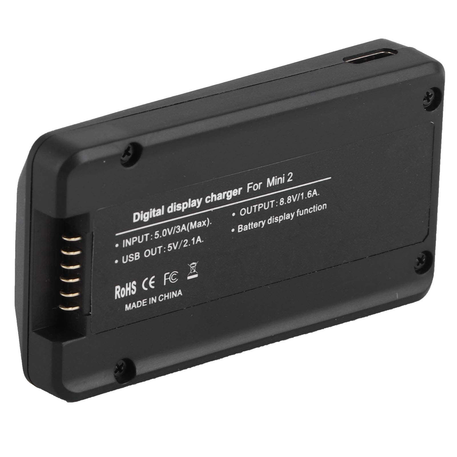 Caricabatterie USB per Drone RC con Display Digitale Hub di Ricarica Durevole per Mini 2 Uso da Viaggio 1 unità